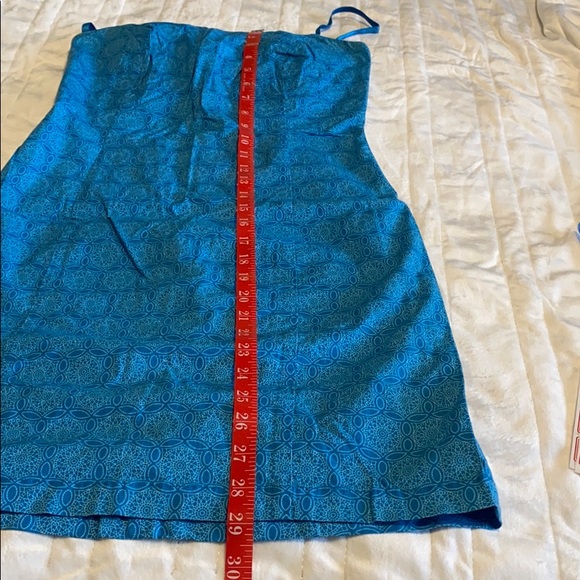 The Limited Stretch Blue Pattern Summer Dress - Picture 6 of 9